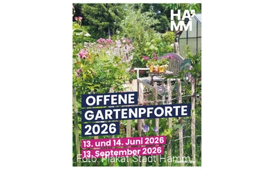 Plakat zu den Offenen Gärten in Hamm