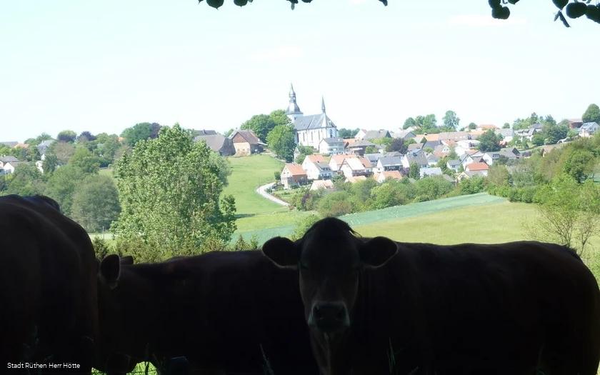 Blick auf die Pfarrkirche Altenrüthens