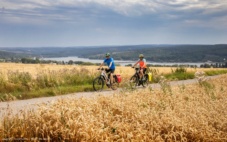 Radfahrer Felder Möhnesee