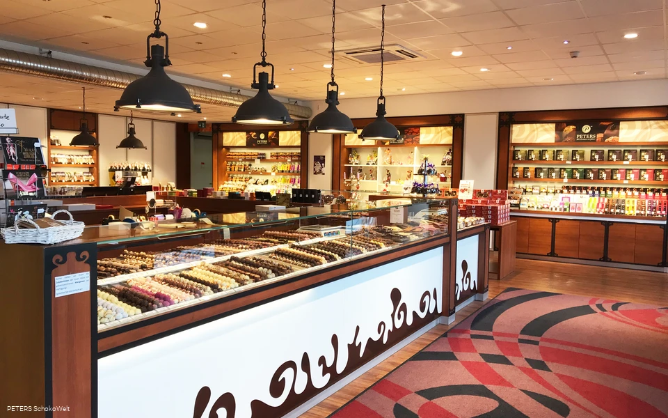 Pralinen Shop in der PETERS SchokoWelt