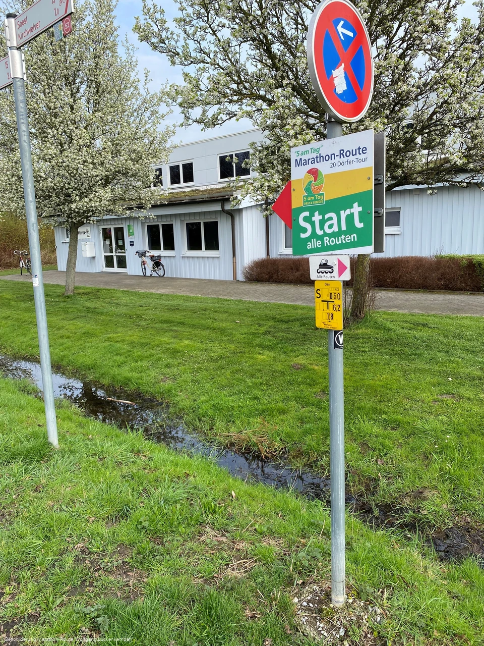Beschilderung Marathon-Route
